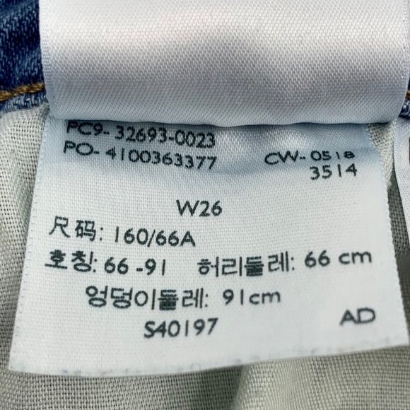 Levi's Embroidered Cutoff Shorts High Rise Denim - Picture 5 of 6